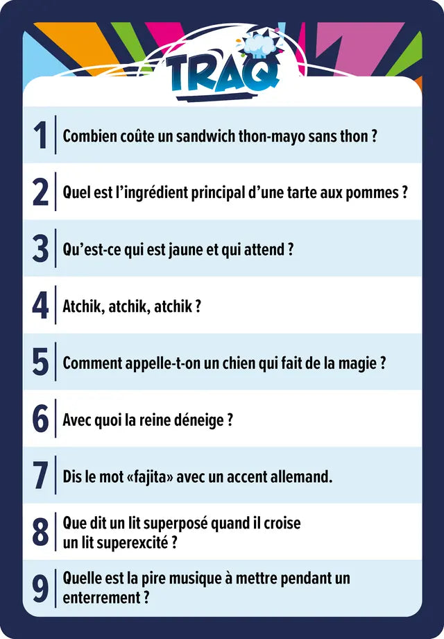 Carte de questions TRAQ numéro 4